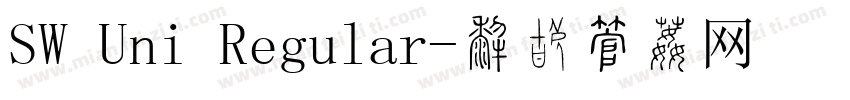 SW Uni Regular字体转换